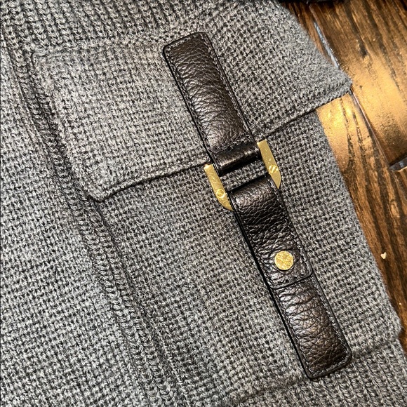 Tory Burch Gray Women's thick knit Cardigan Sweater size small - Picture 6 of 8